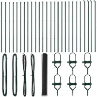 vidaXL Bodenmontierter Sechseckzaun 50 x 1 m PVC-beschichteter Stahl