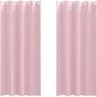 vidaXL Verdunkelungs-Vorhänge mit Ringen 2 pcs Babyrosa 245 x 140 cm