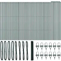 vidaXL Bodenmontierter Sechseckzaun 100 x 1,2 m Grün Netz