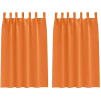 vidaXL Verdunkelungs-Vorhänge mit Ringen 2 stk. Helles Orange