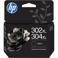 HP 302XL/304XL Schwarz Original Druckerpatrone, Hohe (XL-) Ausbeute, Schwarz, 1 Stück(e), 300 Seiten, Einzelpackung