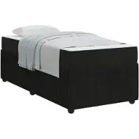vidaXL Bettrahmen mit Matratze Schwarz 80 x 200 cm Stoff