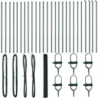 vidaXL Bodenmontierter Sechseckzaun 50 x 1,6 m PVC-beschichteter Stahl