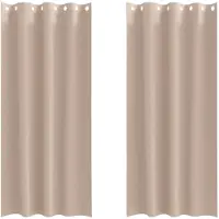 vidaXL Verdunkelungs-Vorhänge mit Ringen 2 pcs Taupe 225 x 140 cm