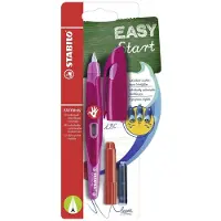 Stabilo Ergonomischer Schulfüller für Rechtshänder mit Anfänger-Feder A - EASYbirdy in beere/pink -
