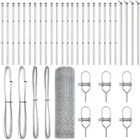 vidaXL Bodenmontierter Sechseckzaun 50 x 0,8 m Verzinkter Stahl Silber