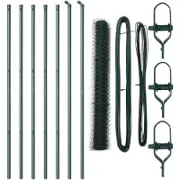 vidaXL Bodenmontierter Sechseckzaun 10 x 1 m PVC-beschichteter Stahl