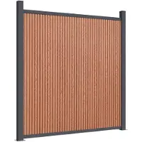 vidaXL Zaunelement Braun 1737x186 cm WPC