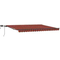 vidaXL Ausziehbare Markise Orange und Braun 400 x 300 cm