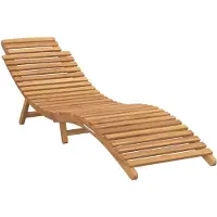 vidaXL Sonnenliege Massivholz Teak Braun