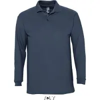Sol SOLs 11353 | Herren Longsleeve Poloshirt Winter II - Farbe: Navy - Größe: XXL