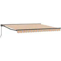 vidaXL Markisenrahmen Blau und Orange 400 x 300 cm