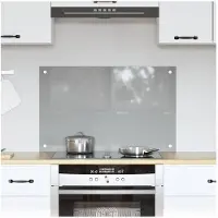 vidaXL Küchenrückwand Hellgrau 80 x 50 cm Gehärtetes Glas