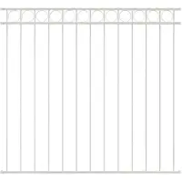 vidaXL Zaunelement ASSEN 170 x 150 cm Stahl Weiß