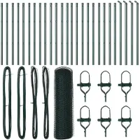 vidaXL Bodenmontierter Sechseckzaun 50 x 0,5 m PVC-beschichteter Stahl