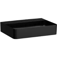 Laufen VAL Waschtisch, unterbaufähig, ohne Hahnloch, ohne Überlauf, 550x420mm, H8102827161121, Farbe: Schwarz Matt
