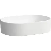 Laufen Savoy Waschtisch-Schale, 380x550x130mm, oval, mit Überlauf, H8129447571091, Farbe: Weiß matt