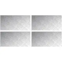 vidaXL Treppe Tritt Rechtwinklig 4 pcs Silber 60 x 30 cm Aluminium