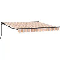 vidaXL Markisenrahmen Blau und Orange 300 x 250 cm