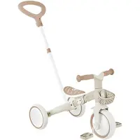 Globber LEARNING TRIKE 3in1 PLUS ECO – Dreirad und Laufrad für Kinder, 8/7 Zoll, TPR-Sattel höhenverstellb, taupe