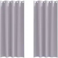 vidaXL Verdunkelungs-Vorhänge mit Ringen 2 pcs Metallic Grau
