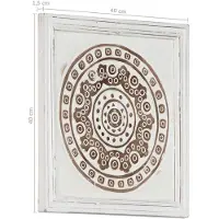 vidaXL Kunst Dekoration 2 pcs Braun und Weiß 40 x 40 x 1,5 cm