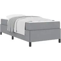 vidaXL Boxspringbett Hellgrau 100 x 200 cm Stoff