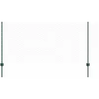vidaXL Sechseckzaun mit Pfosten 25 x 1 m PVC-beschichteter Stahl Grün