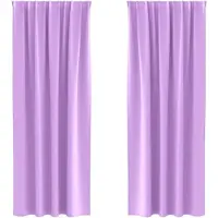 vidaXL Verdunkelungs-Vorhänge mit Ringen 2 pcs Lila 225 x 140 cm