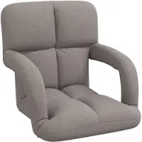 vidaXL Verstellbarer Bodenstuhl mit Armlehne 5-stufige Position Taupe