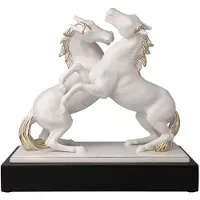 Goebel Deko-Objekt Studio 8 - Artiste et Alegria, Biskuit-Porzellan, Weiss-Gold, 29 cm, 30800051