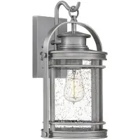 Elstead Lighting Elstead Booker Außen-Außenwandleuchte E27 38cm Industrielles Aluminium Klar IP44