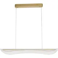 Lyora AGOS LED Pendelleuchte Gold 34W Warmweiss 98x21x150cm dimmbar 9054443
