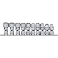 Ks Tools 917.3940, Steckschlüssel-Satz, 3/8", 10 Kopf/Köpfe, Chrom-Vanadium-Stahl, DIN 3120, ISO 1174, 1,1 kg