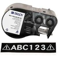 Brady M4C-1000-595-BK-WT, Vinyl, Weiss auf Schwarz, 25.40 mm x 7.62 m, permanent, Endlos
