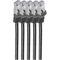 Shiverpeaks BS75511-0.5S-SET5, 0,5 m, Cat7, S/FTP (S-STP), RJ-45, RJ-45, Schwarz
