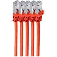 Shiverpeaks BS75513-R-SET5, 3 m, Cat7, S/FTP (S-STP), RJ-45, RJ-45, Rot