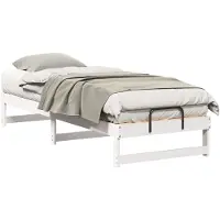 vidaXL Bettrahmen Weiß 80 x 200 cm Massives Kiefernholz