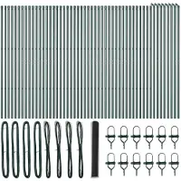 vidaXL Bodenmontierter Sechseckzaun 100 x 1,2 m Grau Netz