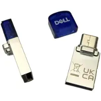 Dell AD564596, 256 GB, USB Type-A / USB Type-C, 3.2 Gen 1 (3.1 Gen 1), Kappe, Blau, Silber