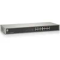LevelOne 16-Port-Gigabit-Switch, Unmanaged, Gigabit Ethernet (10/100/1000), Vollduplex, Rack-Einbau