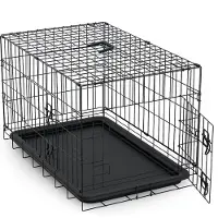 Avalo Hundekäfig L - Faltbarer Käfig - Klappbar - 2 Türen - 92x57x64 CM