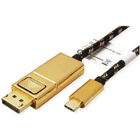 Roline GOLD USB Typ C - DisplayPort Adapterkabel, v1.2, ST/ST, 1 m