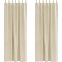 vidaXL Verdunkelungsvorhänge 2 pcs Creme 140 x 225 cm Samt
