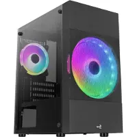 Aerocool Atomic Lite, Mini Tower, PC, Schwarz, micro ATX, Mini-ITX, ABS, SPCC, Stahl, 15,8 cm