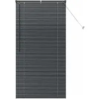 vidaXL Balkenjalousien Schwarz 175 x 90 cm Aluminium
