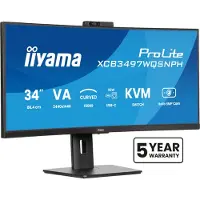 Iiyama ProLite XCB3497WQSNPH-B1, 86,4 cm (34"), 3440 x 1440 Pixel, UltraWide Quad HD, LED, 0,4 ms, Schwarz