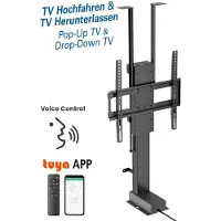 My Wall TV Lift HP66-1L– Steuerung per Fernbedienung, Tuya-App & Sprachbefehl (Alexa/Google), für 32"-48" (81-122 cm), Möbel- & Deckenmontage, bis 60 kg