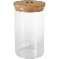 Pandoo Vorratsglas mit Bambusdeckel 12 Stück Verkaufseinheit 108479 4260648830599