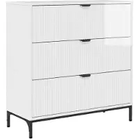 vidaXL Sideboard Hochglanz Weiß 79,5 x 33 x 82 cm Holzwerkstoff